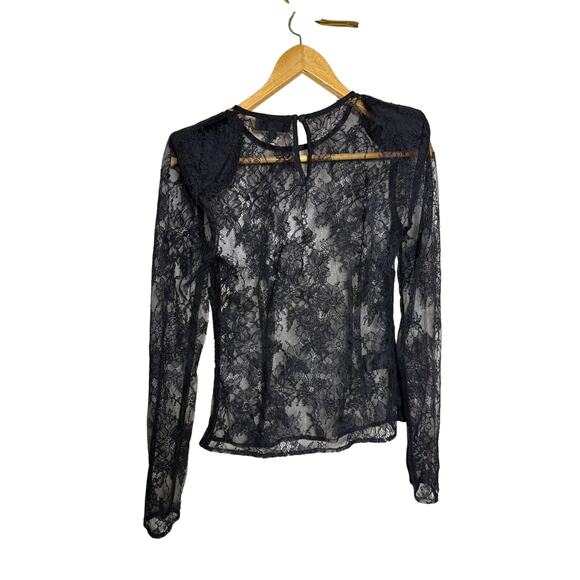 Michael Costello x Revolve Black Lace Top Sz. S - Picture 7 of 7